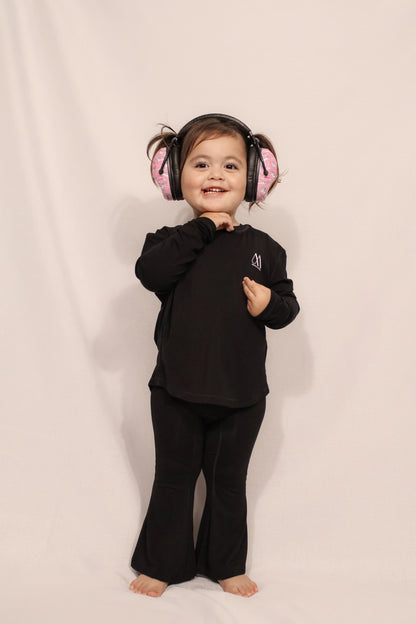 Cozy Flare Pants - Black